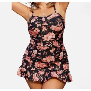 Hanna nikole 2 piece swim dress Tankini with bottoms nwt